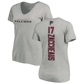 Olamide Zaccheaus Women's Atlanta Falcons Backer V-Neck T-Shirt - Ash