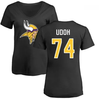 Olisaemeka Udoh Women's Minnesota Vikings Name & Number Logo Slim Fit T-Shirt - Black