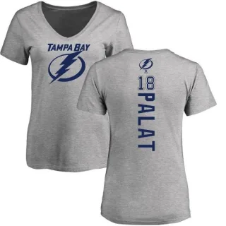 Ondrej Palat Women's Tampa Bay Lightning Backer T-Shirt - Ash