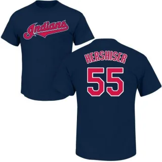 Orel Hershiser Cleveland Indians Name & Number T-Shirt - Navy