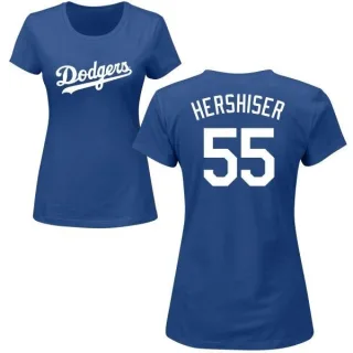 Orel Hershiser Women's Los Angeles Dodgers Name & Number T-Shirt - Royal