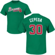 Orlando Cepeda Atlanta Braves St. Patrick's Day Name & Number T-Shirt - Green