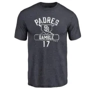 Oscar Gamble San Diego Padres Base Runner Tri-Blend T-Shirt - Navy