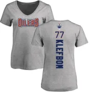 Oscar Klefbom Women's Edmonton Oilers Backer T-Shirt - Ash