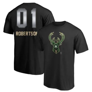 Oscar Robertson Milwaukee Bucks Black Midnight Mascot T-Shirt