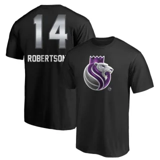 Oscar Robertson Sacramento Kings Black Midnight Mascot T-Shirt