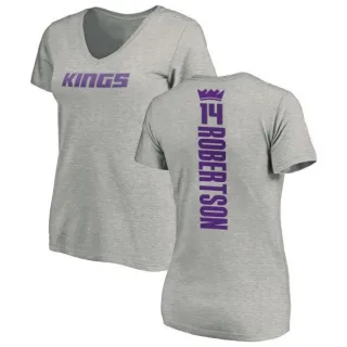 Oscar Robertson Women's Sacramento Kings Ash Backer T-Shirt