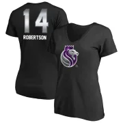 Oscar Robertson Women's Sacramento Kings Black Midnight Mascot T-Shirt