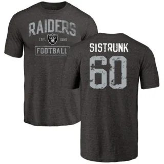 Otis Sistrunk Oakland Raiders Black Distressed Name & Number Tri-Blend T-Shirt