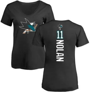 Owen Nolan Women's San Jose Sharks Backer T-Shirt - Black