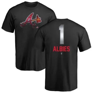 Ozzie Albies Atlanta Braves Midnight Mascot T-Shirt - Black