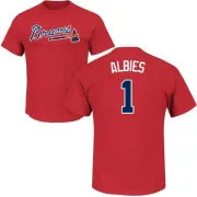 Ozzie Albies Atlanta Braves Name & Number T-Shirt - Red