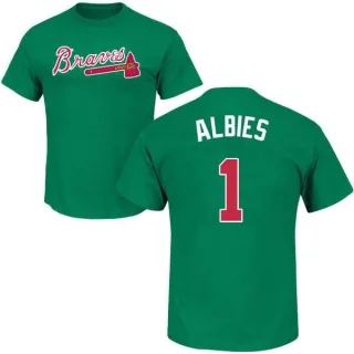 Ozzie Albies Atlanta Braves St. Patrick's Day Name & Number T-Shirt - Green