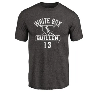 Ozzie Guillen Chicago White Sox Base Runner Tri-Blend T-Shirt - Black