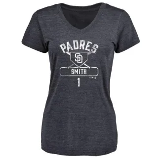 Ozzie Smith Women's San Diego Padres Base Runner Tri-Blend T-Shirt - Navy