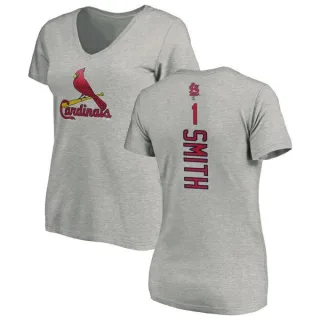 Ozzie Smith Women's St. Louis Cardinals Backer Slim Fit T-Shirt - Ash