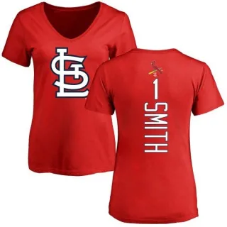 Ozzie Smith Women's St. Louis Cardinals Backer Slim Fit T-Shirt - Red