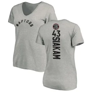 Pascal Siakam Women's Toronto Raptors Ash Backer T-Shirt