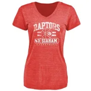 Pascal Siakam Women's Toronto Raptors Red Baseline Tri-Blend T-Shirt