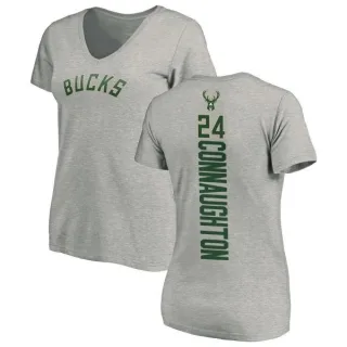 Pat Connaughton Women's Milwaukee Bucks Ash Backer T-Shirt