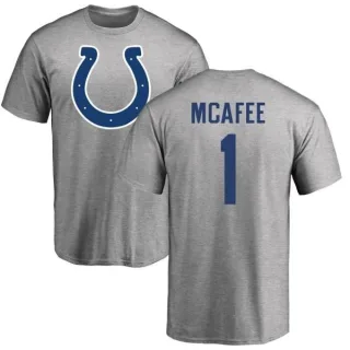 Pat McAfee Indianapolis Colts Name & Number Logo T-Shirt - Ash