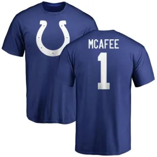 Pat McAfee Indianapolis Colts Name & Number Logo T-Shirt - Royal