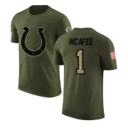 Pat McAfee Indianapolis Colts Olive Salute to Service Legend T-Shirt