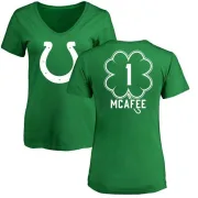 Pat McAfee Women's Indianapolis Colts Green St. Patrick's Day Name & Number V-Neck T-Shirt