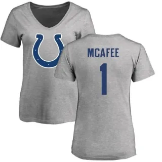 Pat McAfee Women's Indianapolis Colts Name & Number Logo Slim Fit T-Shirt - Ash