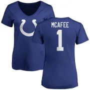 Pat McAfee Women's Indianapolis Colts Name & Number Logo Slim Fit T-Shirt - Royal