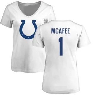 Pat McAfee Women's Indianapolis Colts Name & Number Logo Slim Fit T-Shirt - White