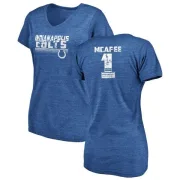 Pat McAfee Women's Indianapolis Colts Retro Tri-Blend V-Neck T-Shirt - Royal