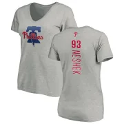 Pat Neshek Women's Philadelphia Phillies Backer Slim Fit T-Shirt - Ash