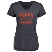 Pat O'Donnell Women's Chicago Bears Flanker Tri-Blend T-Shirt - Navy