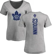 Pat Quinn Women's Toronto Maple Leafs Backer T-Shirt - Ash