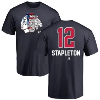 Pat Stapleton Chicago Blackhawks Name and Number Banner Wave T-Shirt - Navy