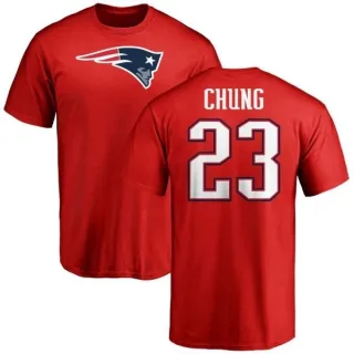 Patrick Chung New England Patriots Name & Number Logo T-Shirt - Red