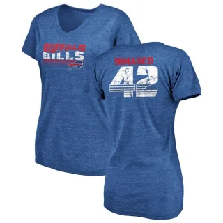 Patrick DiMarco Women's Buffalo Bills Retro Tri-Blend V-Neck T-Shirt - Royal