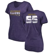 Patrick Mekari Women's Baltimore Ravens Retro Tri-Blend V-Neck T-Shirt - Purple