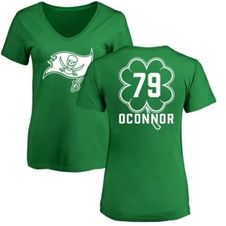 Patrick O'Connor Women's Tampa Bay Buccaneers Green St. Patrick's Day Name & Number V-Neck T-Shirt