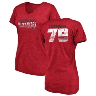 Patrick O'Connor Women's Tampa Bay Buccaneers Retro Tri-Blend V-Neck T-Shirt - Red