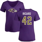 Patrick Ricard Women's Baltimore Ravens Name & Number Logo Slim Fit T-Shirt - Purple