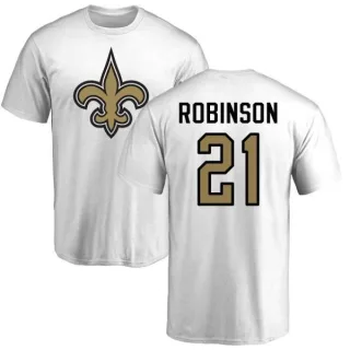 Patrick Robinson New Orleans Saints Name & Number Logo T-Shirt - White