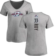 Patrick Roy Women's Colorado Avalanche Backer T-Shirt - Ash