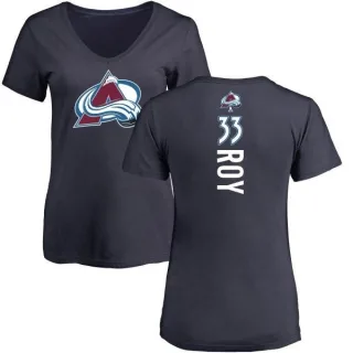 Patrick Roy Women's Colorado Avalanche Backer T-Shirt - Navy