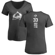 Patrick Roy Women's Colorado Avalanche One Color Backer T-Shirt - Charcoal