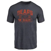 Patrick Scales Chicago Bears Flanker Tri-Blend T-Shirt - Navy