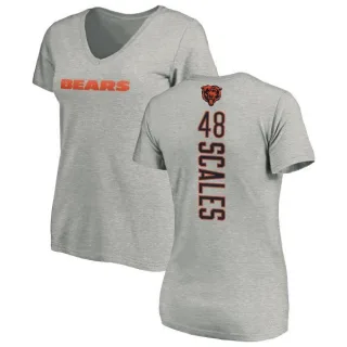 Patrick Scales Women's Chicago Bears Backer V-Neck T-Shirt - Ash