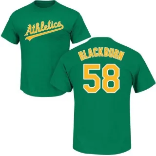 Paul Blackburn Oakland Athletics Name & Number T-Shirt - Green