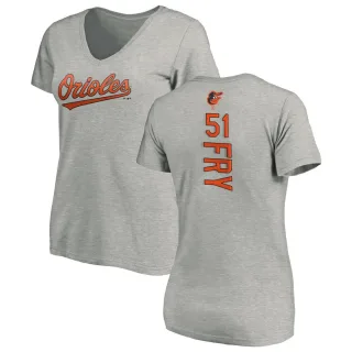 Paul Fry Women's Baltimore Orioles Backer Slim Fit T-Shirt - Ash